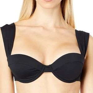 WeWoreWhat Claudia Bikini Top NWT XL Black Swim Top WeWoreWhat